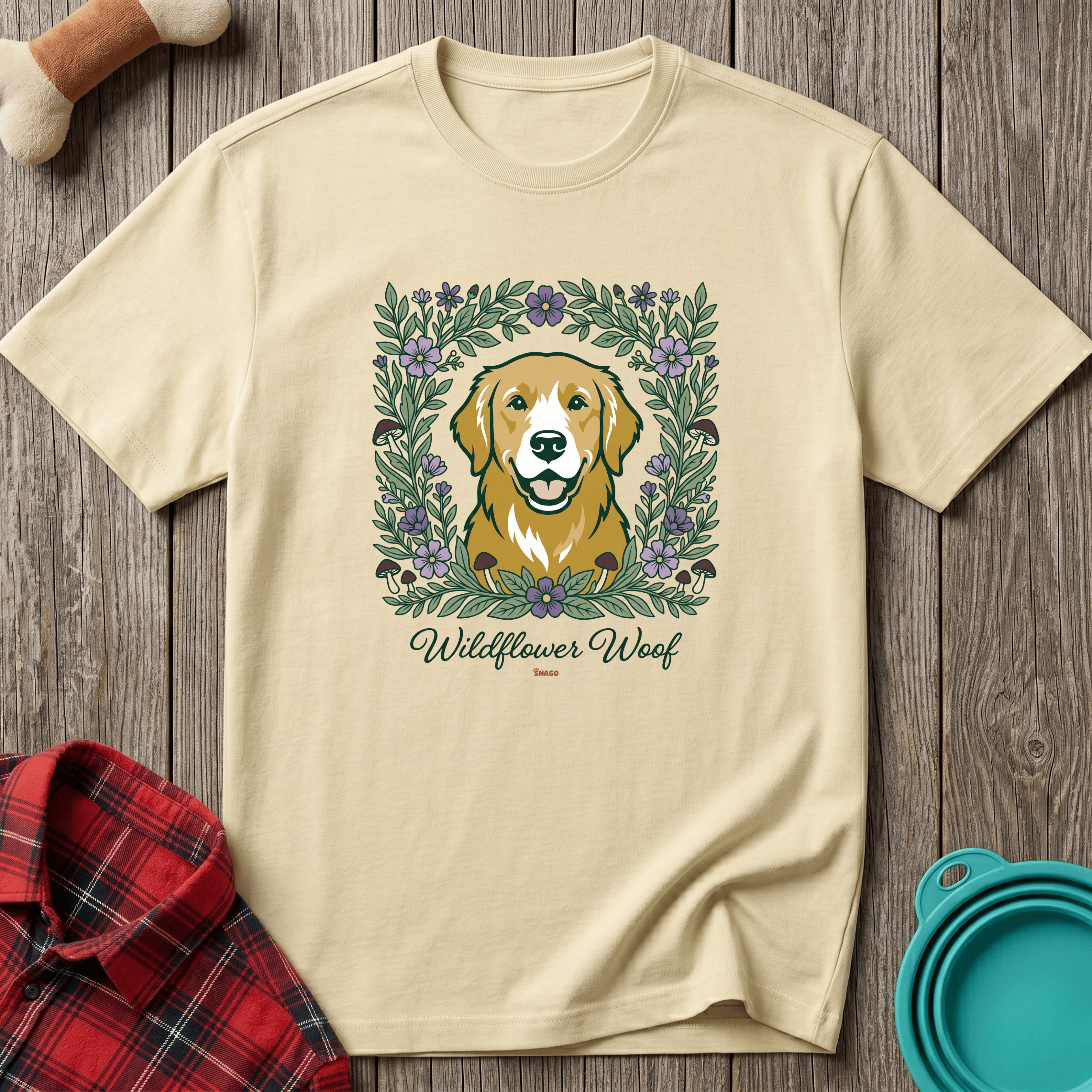 Snago T-Shirt Wildflower Woof Dog and Cat Tees for Pet Parents