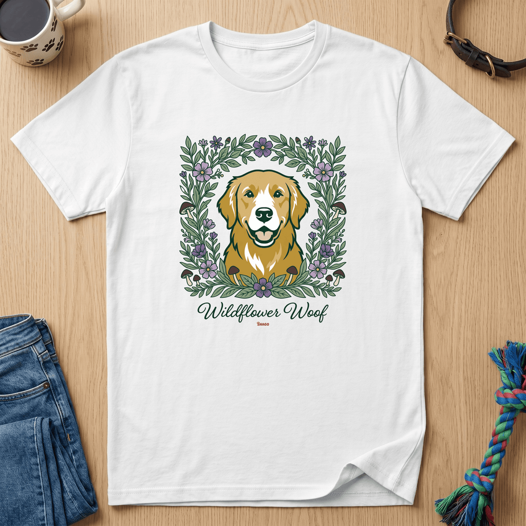 Snago T-Shirt Wildflower Woof Dog and Cat Tees for Pet Parents
