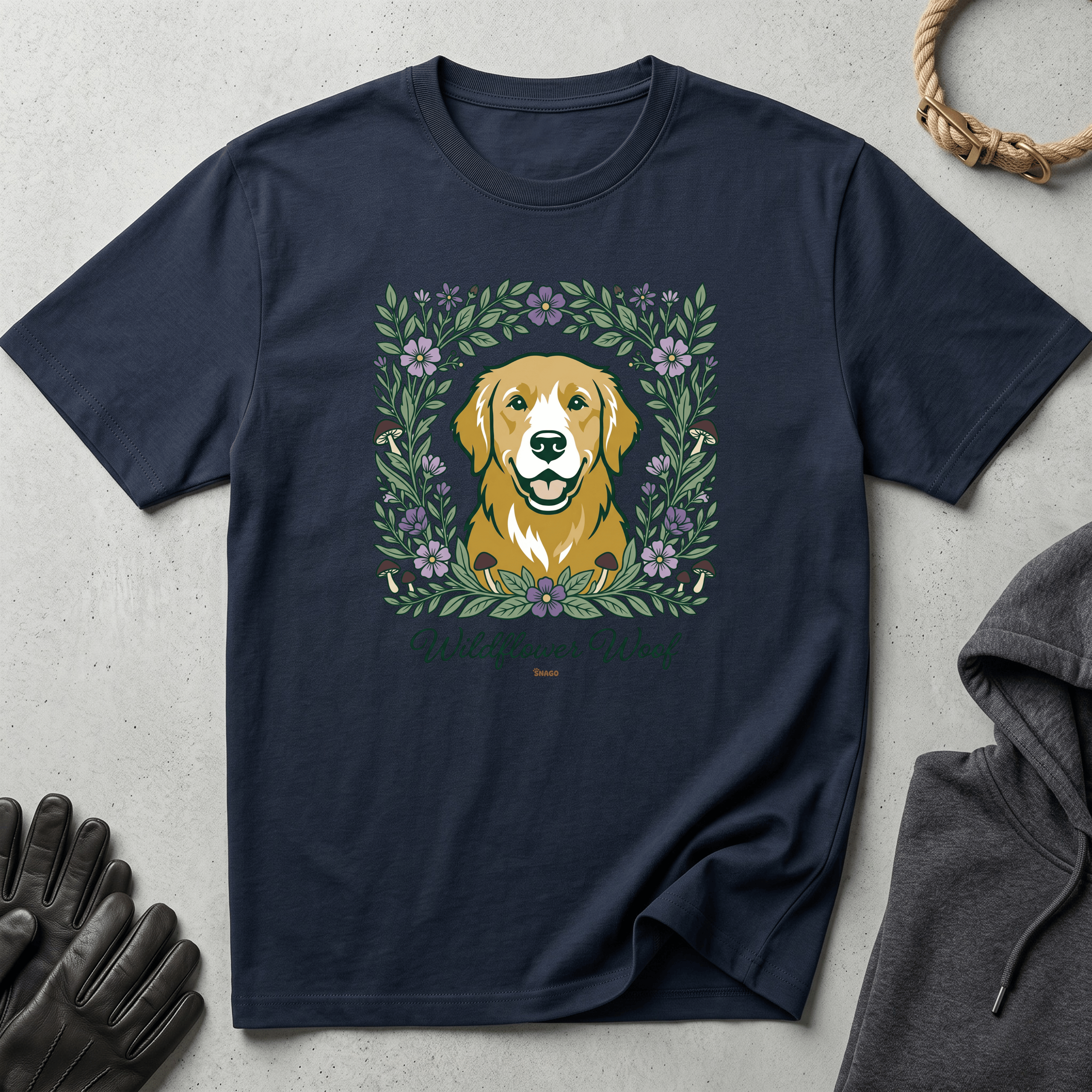 Snago T-Shirt Wildflower Woof Dog and Cat Tees for Pet Parents