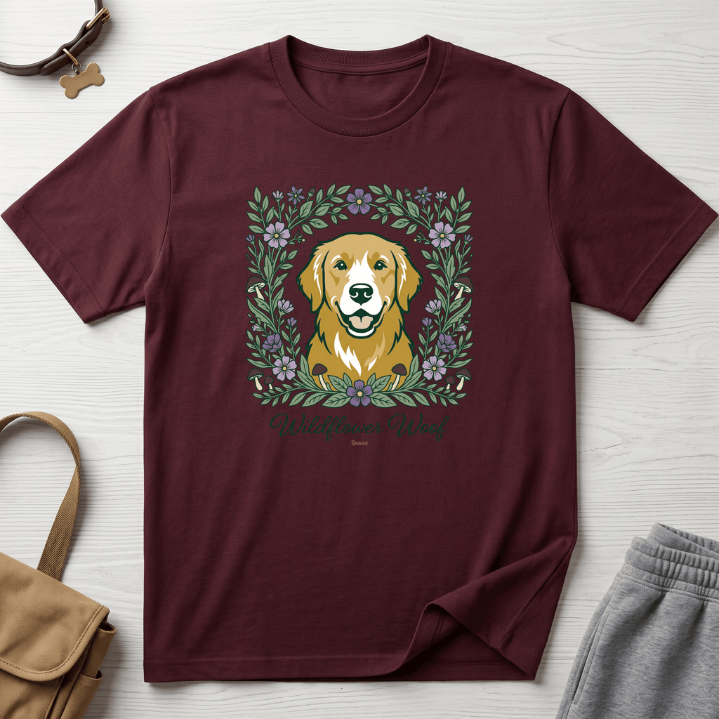 Snago T-Shirt Wildflower Woof Dog and Cat Tees for Pet Parents