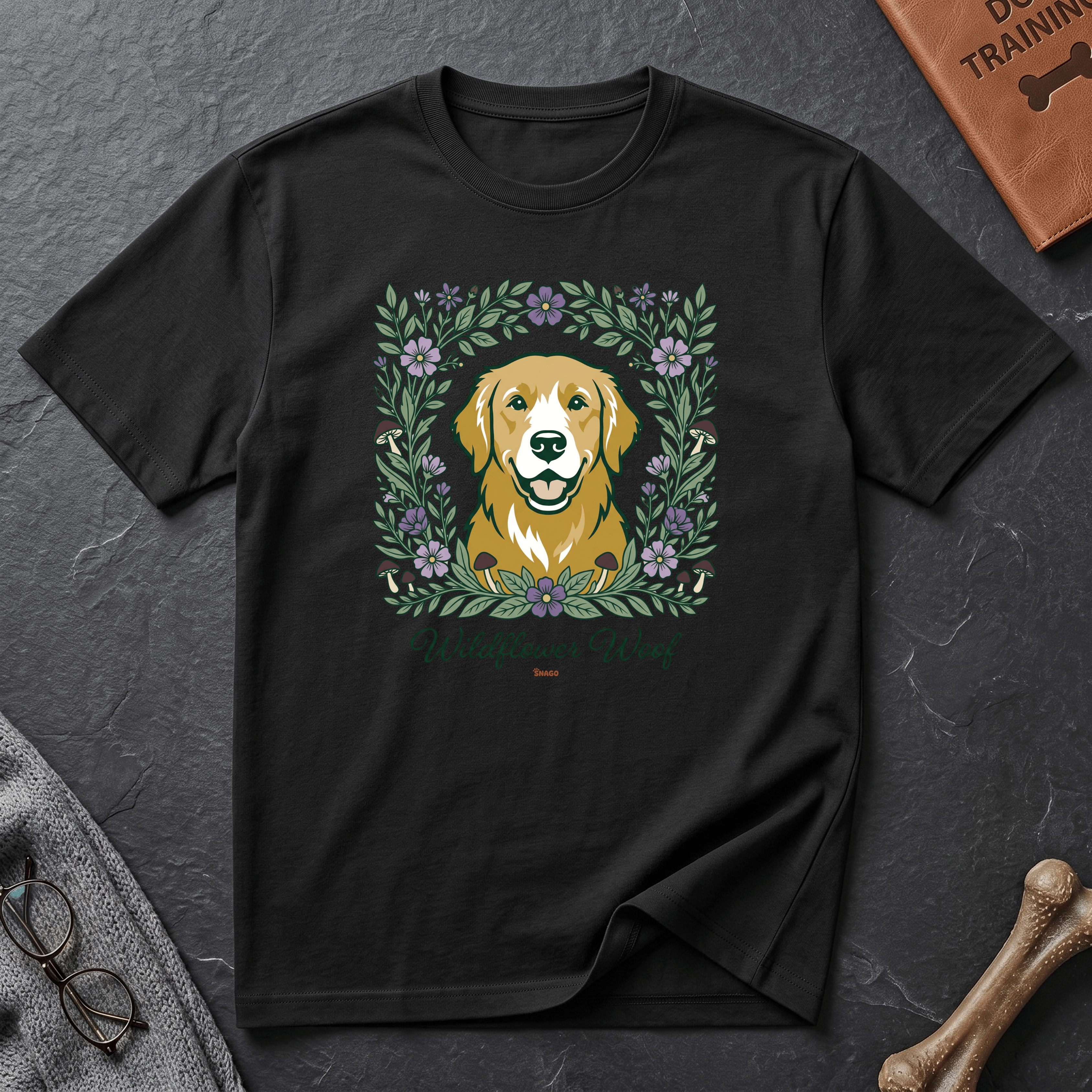 Snago T-Shirt Wildflower Woof Dog and Cat Tees for Pet Parents