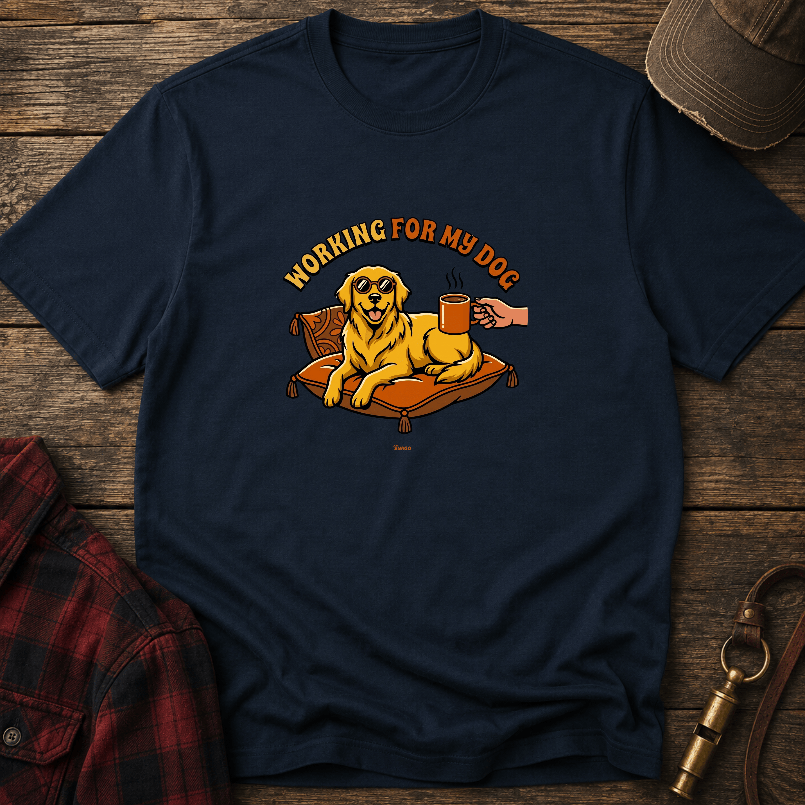 Snago T-Shirt Working For My Dog Dog and Cat Tees for Pet Parents