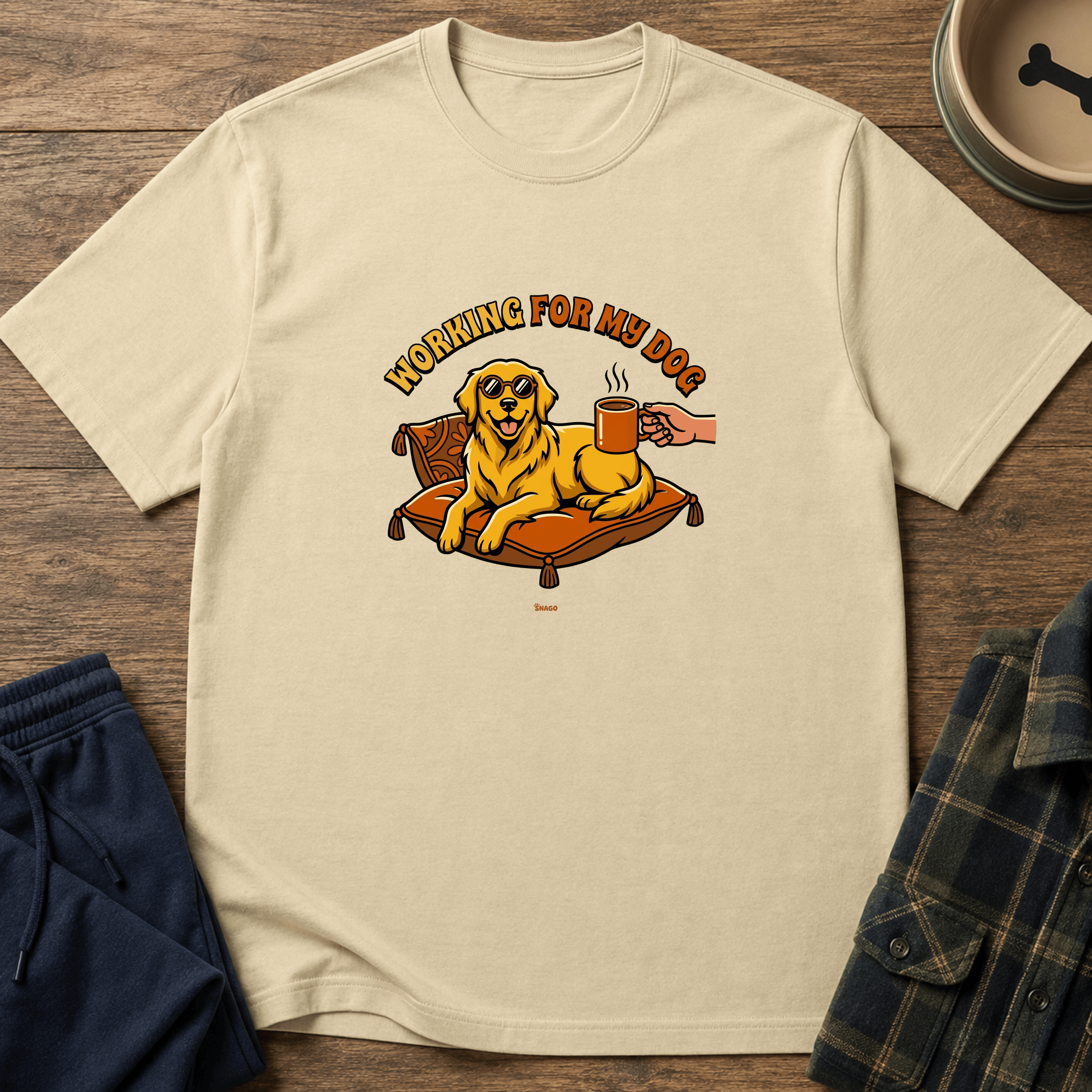 Snago T-Shirt Working For My Dog Dog and Cat Tees for Pet Parents