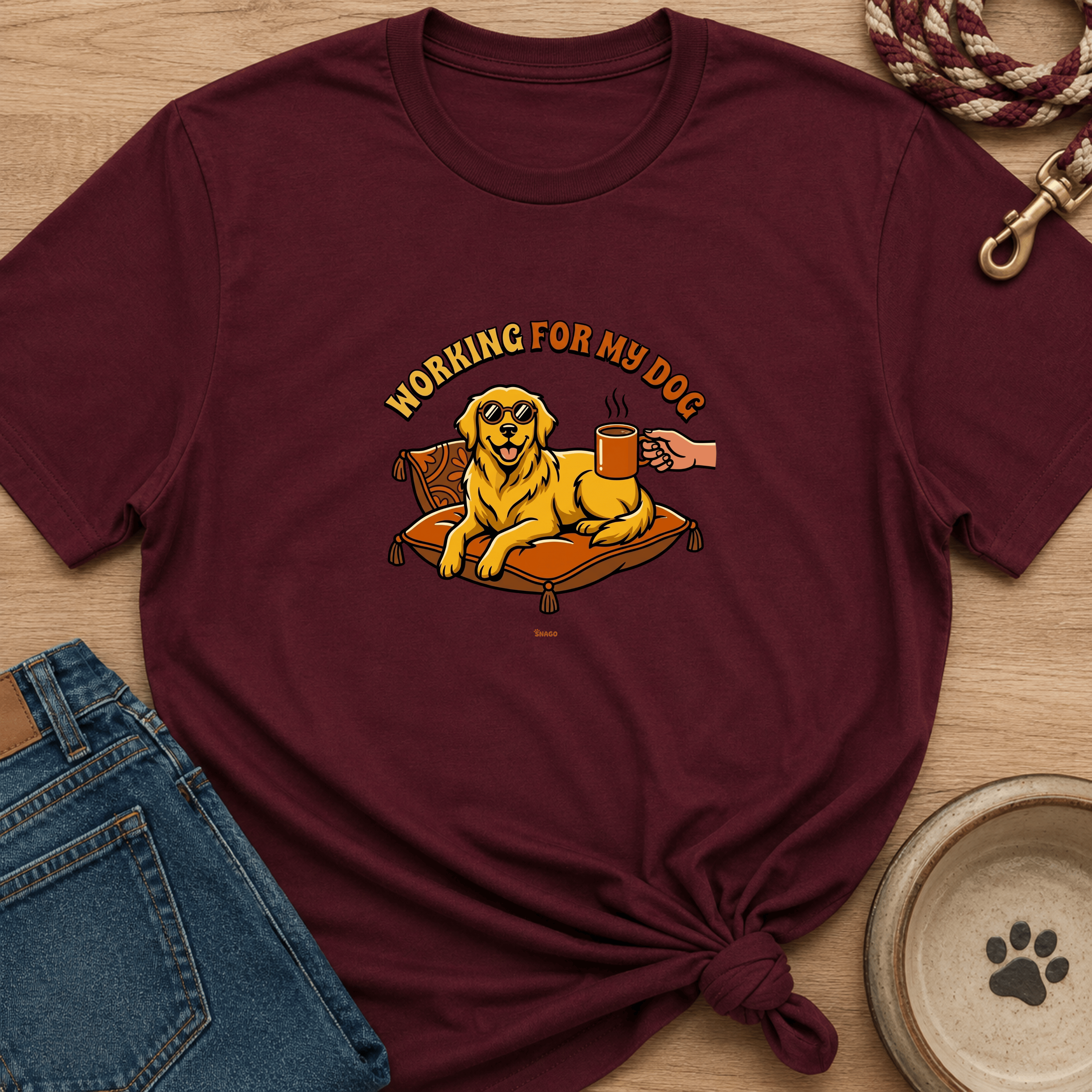 Snago T-Shirt Working For My Dog Dog and Cat Tees for Pet Parents